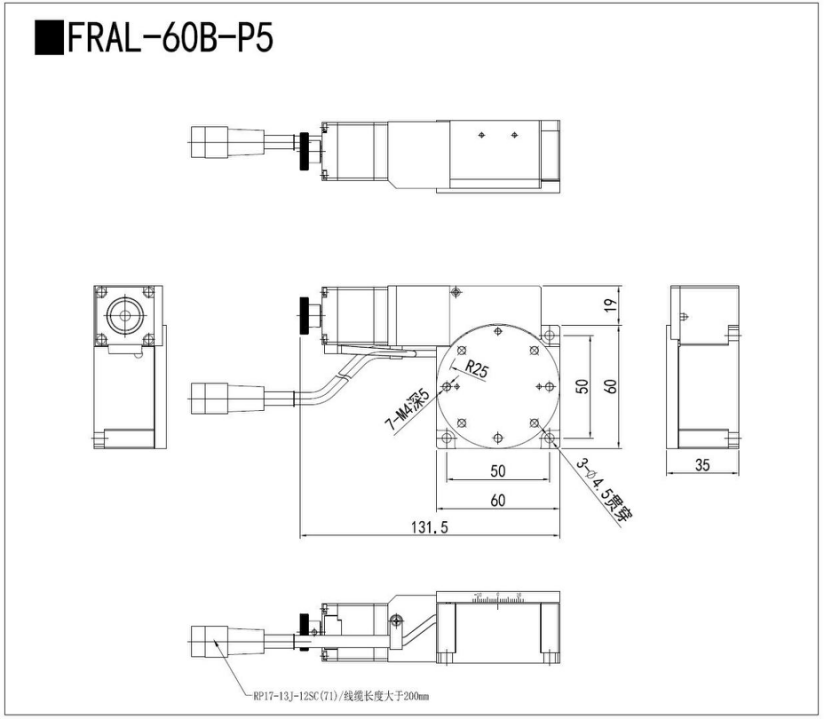 电动旋转滑台FRAL-60B-P5(图3) 电动旋转滑台FRAL-60B-P5(图3)