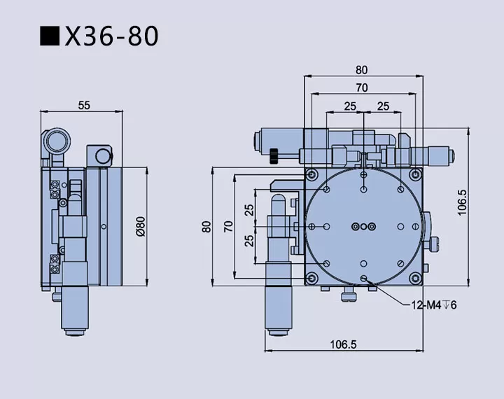 三维调整架 X36-40/60/80(图6)