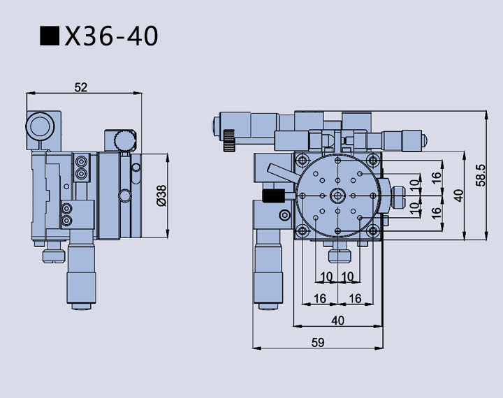三维调整架 X36-40/60/80(图4)