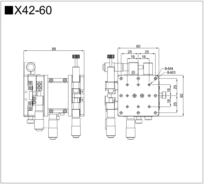 四维调整架 X42-60/X42-80(图1)
