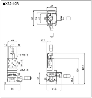 三维调整架 X32-40L / 40R X32-60L / 60R(图2)