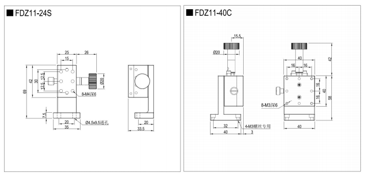 燕尾滑台 FDZ11-24S/40C/40S/46S/48C/48S FDZ16-100/150(图5)