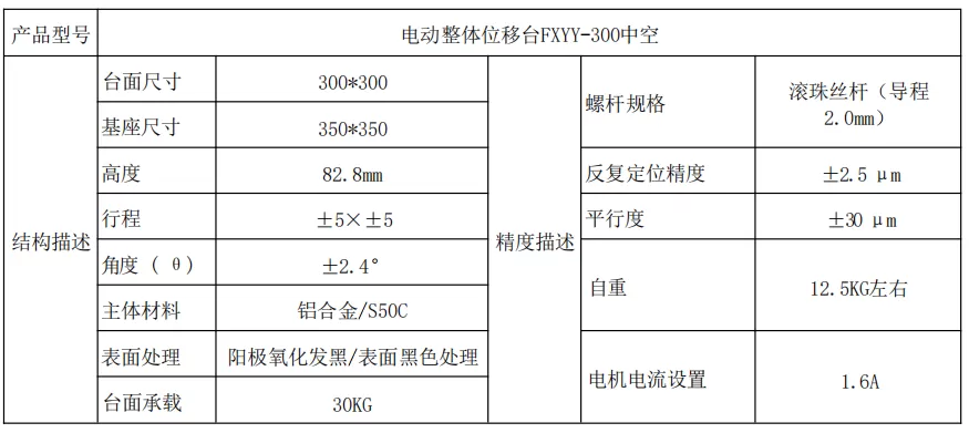 电动整体位移台FXYY-300中空(图1)