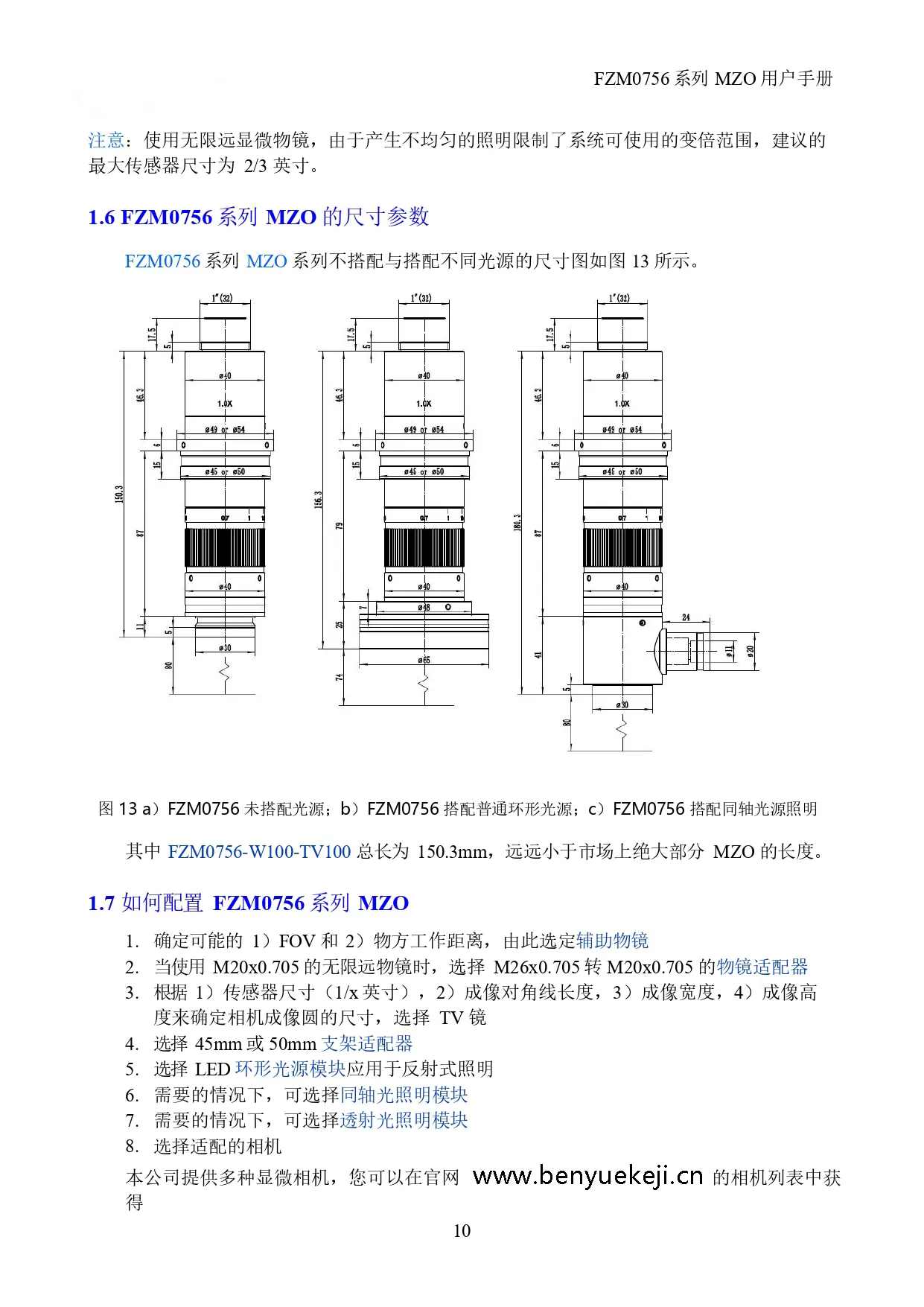 高分辨率单筒镜头 FTM0756D-W100-TV150-A50(图9)