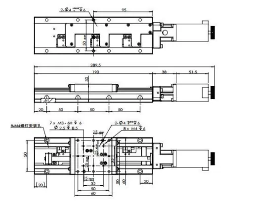 三轴直线导轨滑台 FPGC60-100-XYZ(图2)