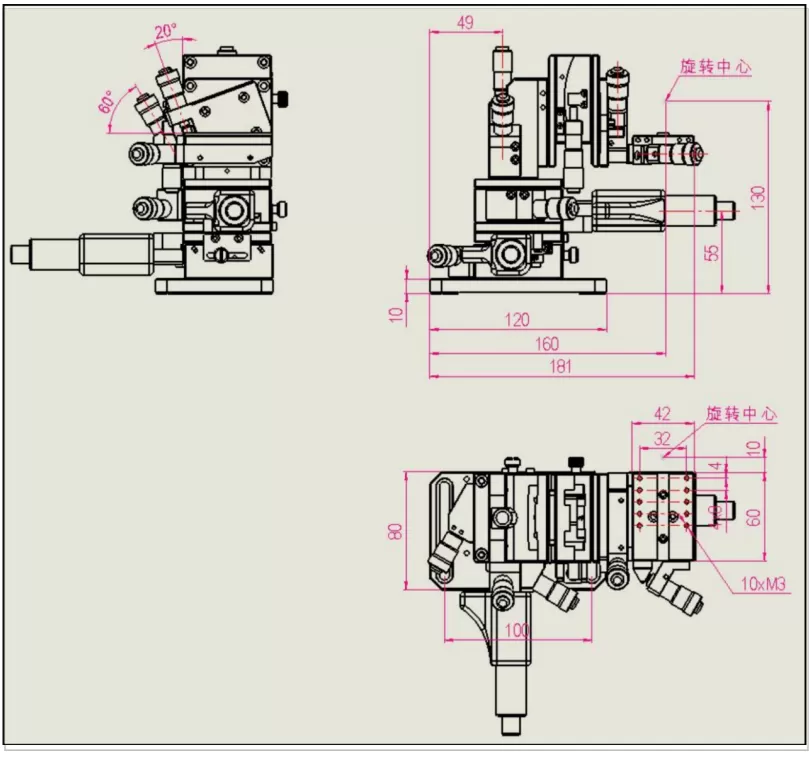 数显六维调整架 BY2200BD(图4)
