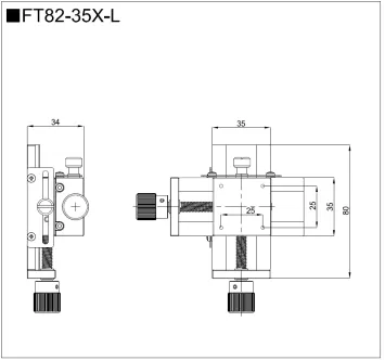 燕尾式手动丝杆调整架FT82-35X-L/R(图1) 燕尾式手动丝杆调整架FT82-35X-L/R(图1)
