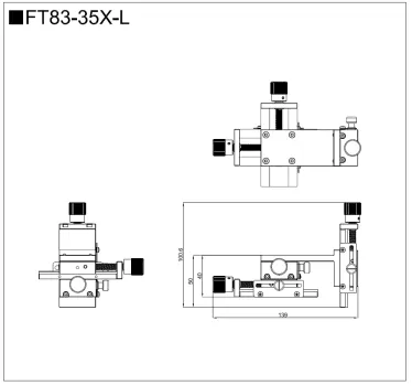 燕尾式手动丝杆调整架FT83-35X-L/R(图1)