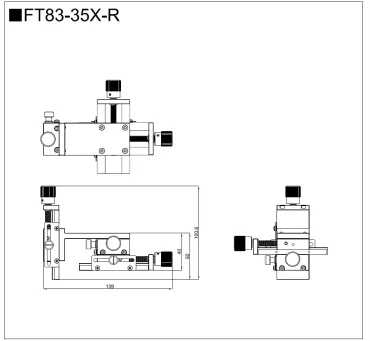 燕尾式手动丝杆调整架FT83-35X-L/R(图2)
