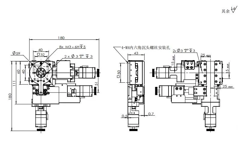电动整体XYθ位移台 FXYR-60R(图2)