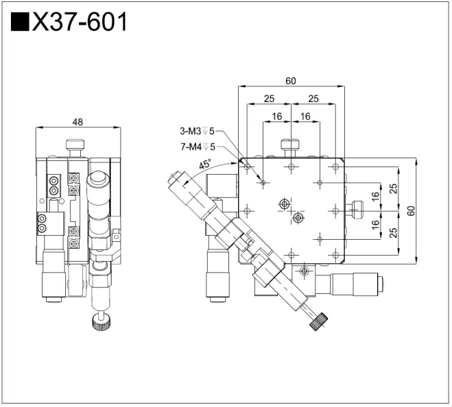 三维调整架 X37-60/601/80/801(图2)